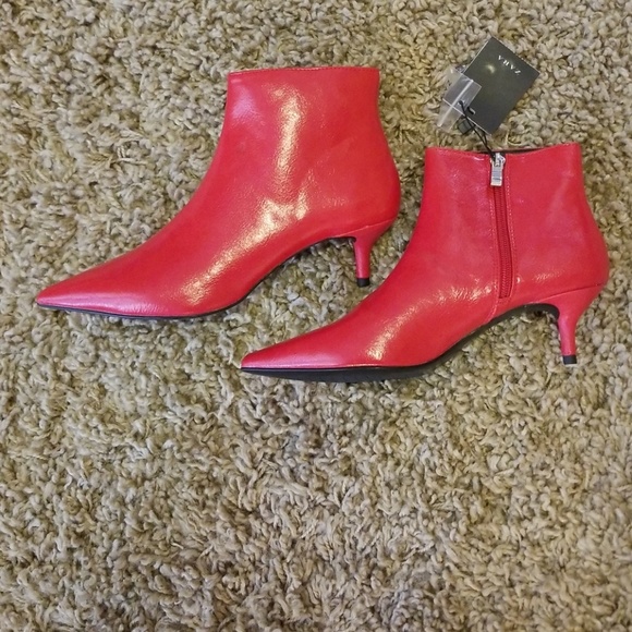 zara red booties